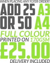 Add 25 A3 or 50 A4 Poster For Just £25.00!